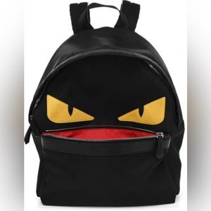 FENDI Yellow Monster Eyes Backpack